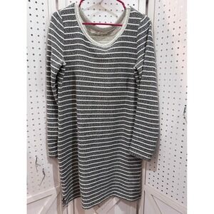 Lou & Grey Striped Long Sleeve Sweater‎ Dress Size Medium